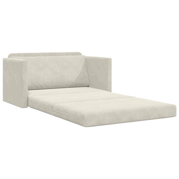 vidaXL Sovesofa 110cm Creme Fl&oslash;jl