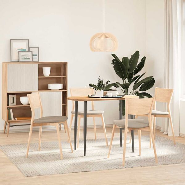 vidaXL bordplade 100x50x2 cm massivt egetr&aelig; oval