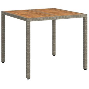 vidaXL Havem&oslash;bel Bord Gr&aring; 90 x 90 x 75 cm polyrattan