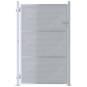 vidaXL Haveport 85 x 120 cm Rustfrit st&aring;l S&oslash;lv L&aring;ses