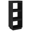 vidaXL bogreol/rumdeler 40x35x103 cm massivt fyrretr&aelig; sort