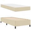 vidaXL Box spring seng Creme 100 x 200 cm Stof