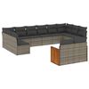 vidaXL sofas&aelig;t til haven 12 dele med hynder polyrattan gr&aring;