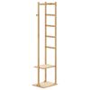 vidaXL garderobestativ med kroge og hylder 38,5x30x156 cm bambus