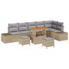 vidaXL Havesofa S&aelig;t 9 stk. Beige polyrattan