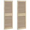 vidaXL Skabsd&oslash;r 2 pcs Naturfarvet 140.5 x 2 x 59.5 cm Massiv fyrretr&aelig;