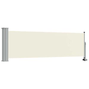 vidaXL sammenrullelig sidemarkise 80 x 300 cm cremefarvet