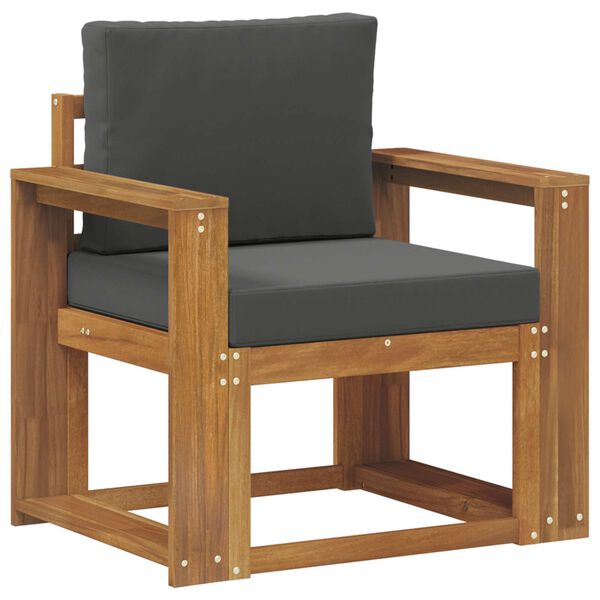 vidaXL Udend&oslash;rs sofa Soli Akacietr&aelig; og polyester Naturfarvet