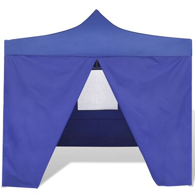 vidaXL sammenfoldeligt telt 3 x 3 m med 4 vægge blå