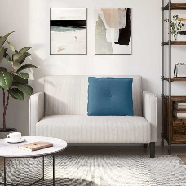 vidaXL Rygpude Bl&aring; 60 x 50 cm Velourstof