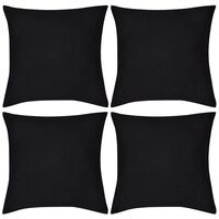 4 sorte pudebetræk i bomuld 50 x 50 cm