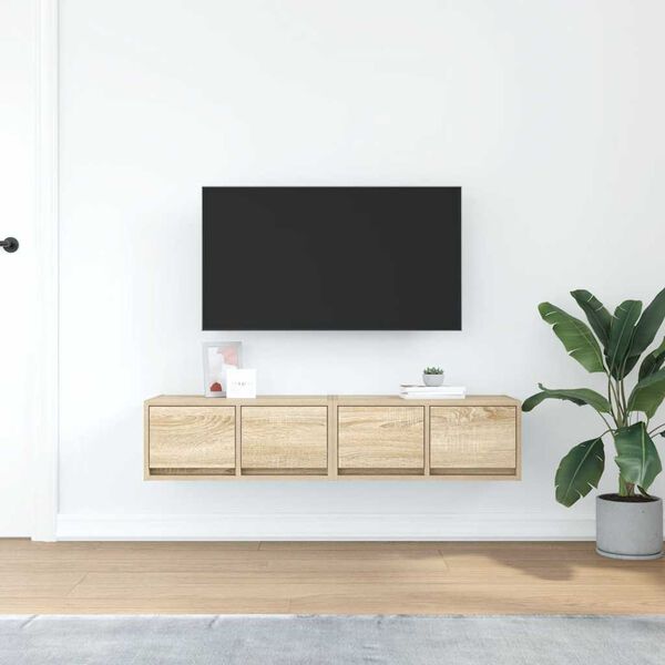vidaXL tv-borde 2 stk. 60x31x25,5 cm konstrueret tr&aelig; sonoma-eg