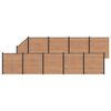 vidaXL Hegnss&aelig;t 10 stk. 1657 x 186 cm WPC og Aluminium Brun