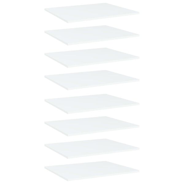 vidaXL boghylder 8 stk. 60x50x1,5 cm konstrueret tr&aelig; hvid