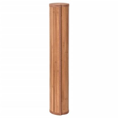 vidaXL gulvtæppe 100x400 cm rektangulær bambus naturfarvet