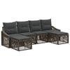 vidaXL Havesofa S&aelig;t 6 stk. Gr&aring; polyrattan