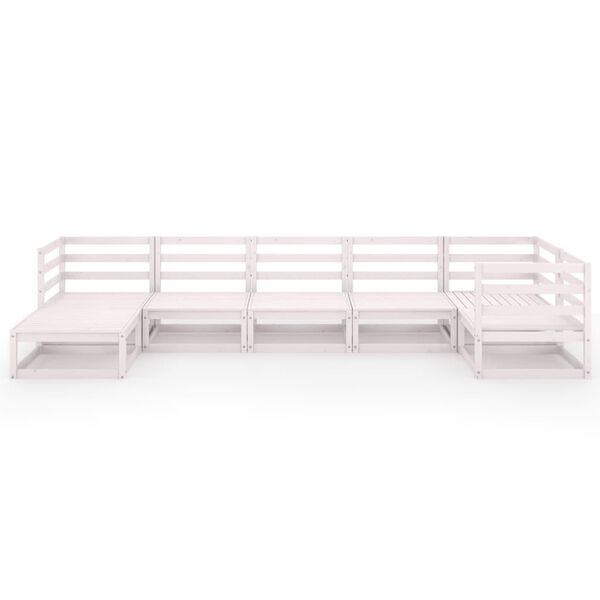 vidaXL lounges&aelig;t til haven 7 dele massivt fyrretr&aelig; hvid