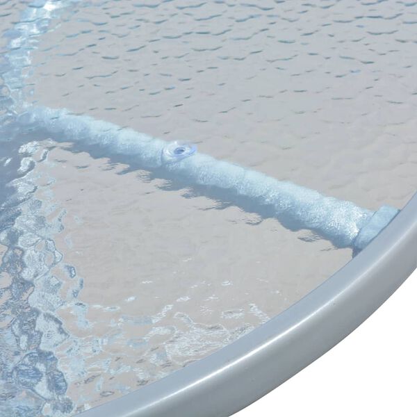 vidaXL caf&eacute;bord 80 x 71 cm gr&aring; st&aring;l