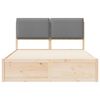 vidaXL Sengestel med Polstret Hovedgavl Lysegr&aring; 140 x 200 cm