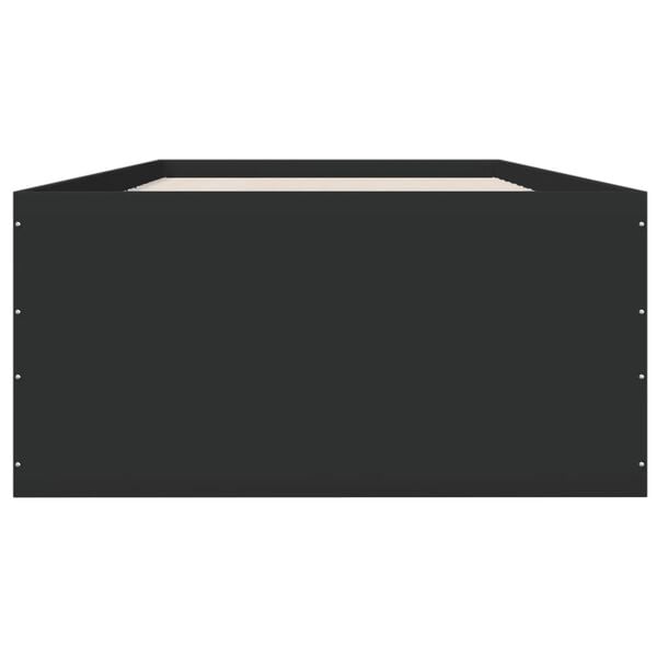 vidaXL sengeramme 90x190 cm konstrueret tr&aelig; sort