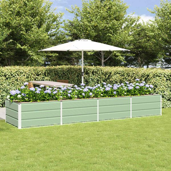 vidaXL Plantekasse Gr&oslash;n 320 x 80 x 45 cm St&aring;l