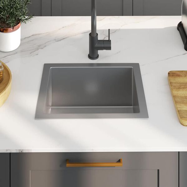 vidaXL håndlavet køkkenvask rustfrit stål