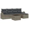 vidaXL Havesofa S&aelig;t 6 stk. Gr&aring; polyrattan