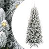 vidaXL Kunstigt juletr&aelig; Hvid 150 cm PVC og plastik og st&aring;l og PE