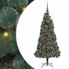 vidaXL Kunstigt pr&aelig;-dekoreret juletr&aelig; med kugles&aelig;t Gr&oslash;n 120 cm PET