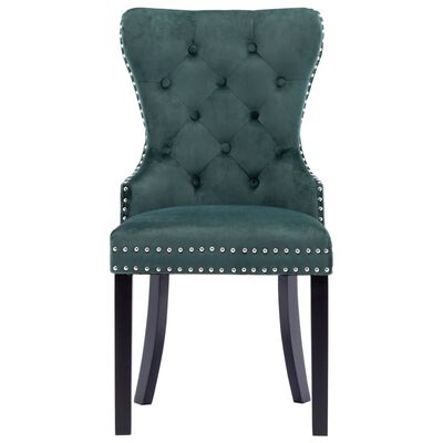 vidaXL spisebordsstole 6 stk. fløjl mørkegrøn