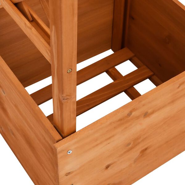 vidaXL plantekasse med espalier 49x39x130 cm massivt fyrretræ