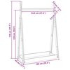 vidaXL tøjstativ 100x45x150 cm massivt fyrretræ hvid