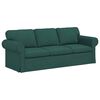 vidaXL Sofa 2 pcs M&oslash;rkegr&oslash;n 215 x 82 x 80 cm Stof