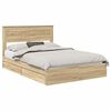 vidaXL Opbevaringsseng Sonoma eg 150 x 200 cm Konstrueret tr&aelig;