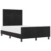 vidaXL Box spring seng med hovedg&aelig;rde Sort 120 x 190 cm Fl&oslash;jl