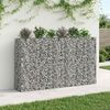 vidaXL Gabion h&oslash;jbed 3 pcs S&oslash;lv 250 x 50 x 150 cm Galvaniseret st&aring;l