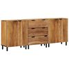vidaXL Sideboard 3 pcs Brun 60 x 33 x 75 cm Massivt akacietr&aelig;
