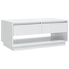 vidaXL sofabord 102,5x55x44 cm konstrueret tr&aelig; hvid h&oslash;jglans