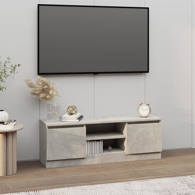vidaXL tv-bord med låge 102x30x36 cm betongrå