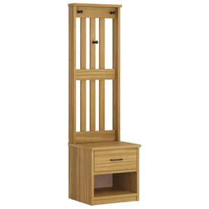 vidaXL Hall tr&aelig; SANDNES 45x40x159,5 cm massivt fyrretr&aelig;