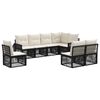 vidaXL Havesofa S&aelig;t 8 stk. Sort og Cremehvid polyrattan