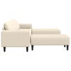 vidaXL Sofa Creme 250 x 188 x 76 cm Velourstof