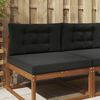vidaXL Udend&oslash;rs Sofa Pude 2 pcs Sort Polyester