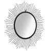 vidaXL v&aelig;gspejl til haven Sunburst 80 cm sort