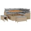 vidaXL Havesofa S&aelig;t 8 stk. 7-Antal s&aelig;der Beige og lys gr&aring;