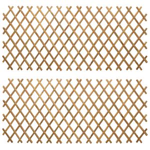 vidaXL Udvidelig espalierhegn 2 pcs Lys Brun 100 x 105 cm Bambus