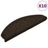 vidaXL trappem&aring;tter selvkl&aelig;bende 10 stk. 65x21x4 cm m&oslash;rkebrune halvrund store