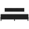 vidaXL Box spring seng med madras med LED Sort 180 x 200 cm Stof