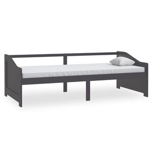 vidaXL 3-personers daybed 90x200 cm massivt fyrretr&aelig; m&oslash;rkegr&aring;