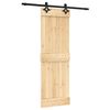 vidaXL Skyded&oslash;r Naturfarvet og sort 70 x 210 cm Massivt Fyrretr&aelig;